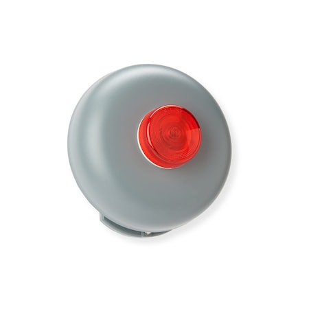 Wl Jenkins Audible & Visual, Single Stroke, 24VAC, 78-79 dB, Steel, Grey, Weather Proof Back Box Mount 3144WP-R